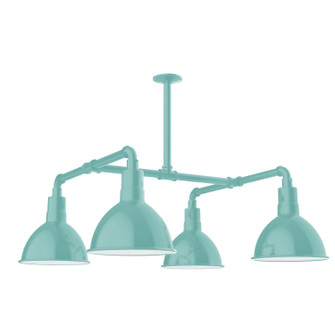 Deep Bowl Four Light Pendant in Sea Green (518|MSP11548)