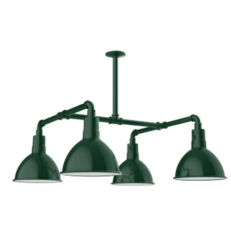 Deep Bowl Four Light Pendant in Forest Green (518|MSP11542)