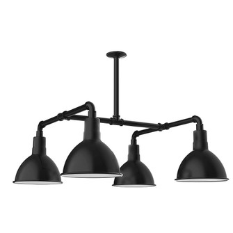 Deep Bowl Four Light Pendant in Black (518|MSP11541T30G05)