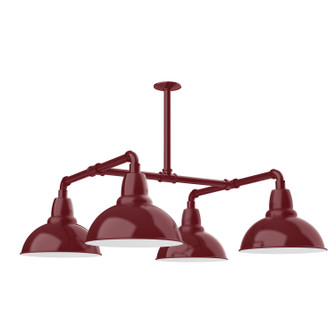 Cafe Four Light Pendant in Barn Red (518|MSP10655)