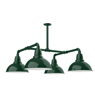 Cafe Four Light Pendant in Forest Green (518|MSP10642T48W12)