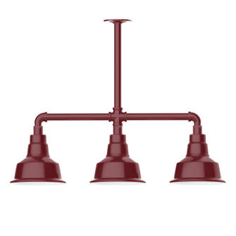 Warehouse Three Light Pendant in Barn Red (518|MSK18055W08)