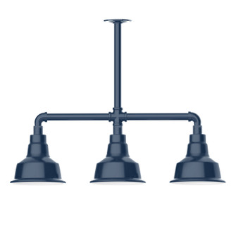 Warehouse Three Light Pendant in Navy (518|MSK18050)