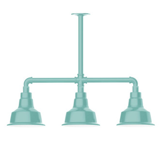 Warehouse Three Light Pendant in Sea Green (518|MSK18048T48G05) Warehouse Three Light Pendant in Sea Green (518|MSK18048T48G05)