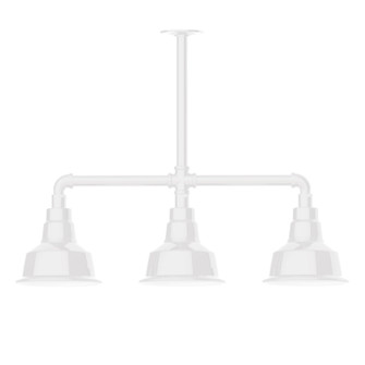 Warehouse Three Light Pendant in White (518|MSK18044T48)