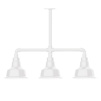 Warehouse Three Light Pendant in White (518|MSK18044)