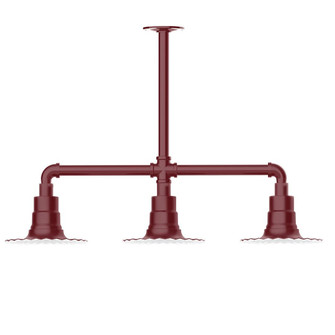 Radial Three Light Pendant in Barn Red (518|MSK15755T36G05)