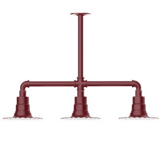 Radial Three Light Pendant in Barn Red (518|MSK15755)