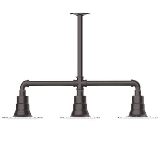 Radial Three Light Pendant in Architectural Bronze (518|MSK15751T36)