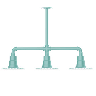 Radial Three Light Pendant in Sea Green (518|MSK15748) Radial Three Light Pendant in Sea Green (518|MSK15748)