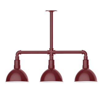 Deep Bowl Three Light Pendant in Barn Red (518|MSK11455T48)