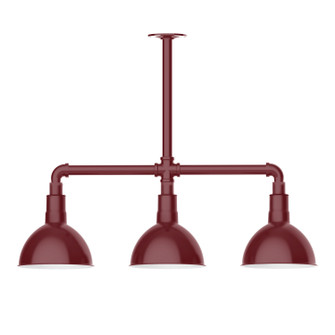 Deep Bowl Three Light Pendant in Barn Red (518|MSK11455T24W08)