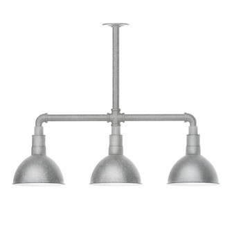 Deep Bowl Three Light Pendant in Painted Galvanized (518|MSK11449T36G05)