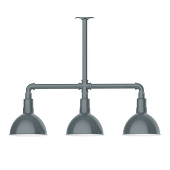 Deep Bowl Three Light Pendant in Slate Gray (518|MSK11440)