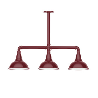 Cafe Three Light Pendant in Barn Red (518|MSK10555T24)