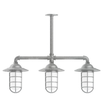 Vaportite Three Light Pendant in Painted Galvanized (518|MSK05249T24)