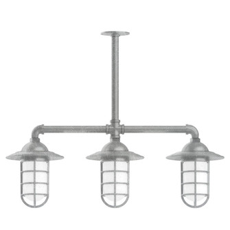 Vaportite Three Light Pendant in Painted Galvanized (518|MSK05249)