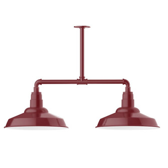 Warehouse Two Light Pendant in Barn Red (518|MSD18455T48W16)