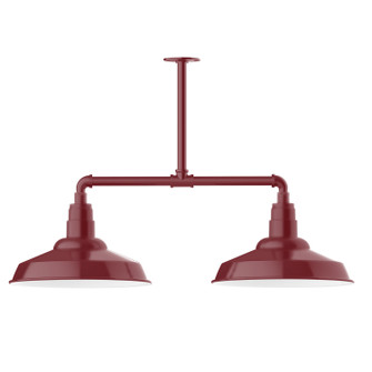 Warehouse Two Light Pendant in Barn Red (518|MSD18455)