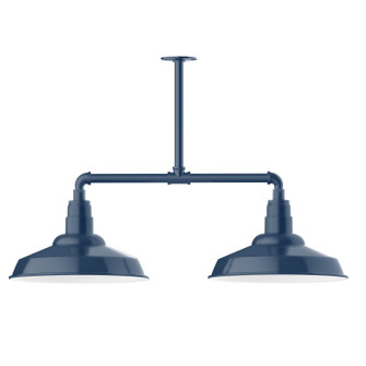 Warehouse Two Light Pendant in Navy (518|MSD18450T30)