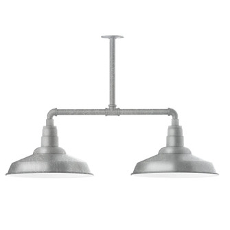 Warehouse Two Light Pendant in Painted Galvanized (518|MSD18449T48G05)