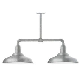 Warehouse Two Light Pendant in Painted Galvanized (518|MSD18449T24)