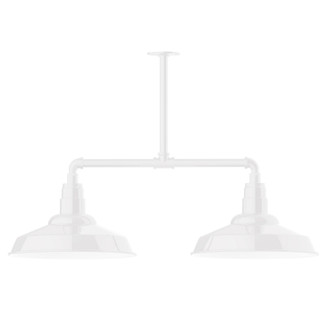 Warehouse Two Light Pendant in White (518|MSD18444T36)