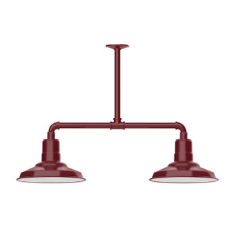 Warehouse Two Light Pendant in Barn Red (518|MSD18255T24W12)