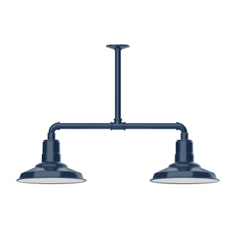 Warehouse Two Light Pendant in Navy (518|MSD18250)
