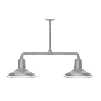 Warehouse Two Light Pendant in Painted Galvanized (518|MSD18249T48)