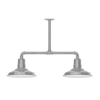 Warehouse Two Light Pendant in Painted Galvanized (518|MSD18249T36W12)