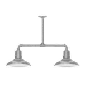 Warehouse Two Light Pendant in Painted Galvanized (518|MSD18249)