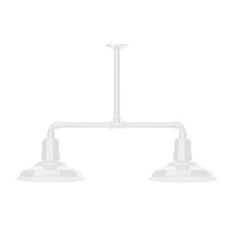 Warehouse Two Light Pendant in White (518|MSD18244T48)