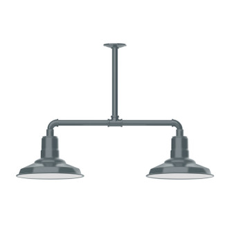 Warehouse Two Light Pendant in Slate Gray (518|MSD18240)