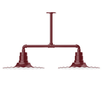 Radial Two Light Pendant in Barn Red (518|MSD15955T30)