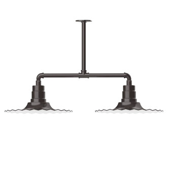 Radial Two Light Pendant in Architectural Bronze (518|MSD15951T48G05)