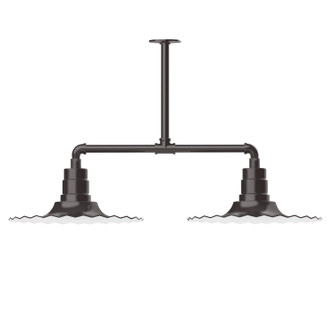 Radial Two Light Pendant in Architectural Bronze (518|MSD15951T30)