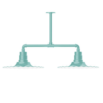 Radial Two Light Pendant in Sea Green (518|MSD15948)