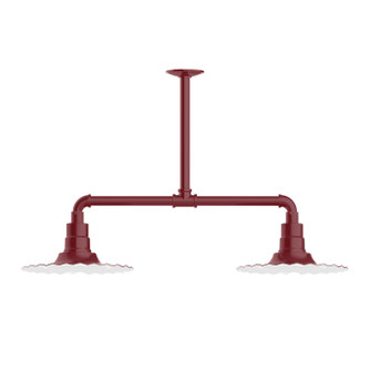 Radial Two Light Pendant in Barn Red (518|MSD15855)