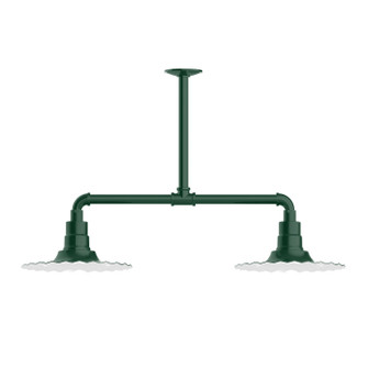 Radial Two Light Pendant in Forest Green (518|MSD15842T24)