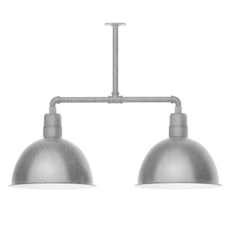 Deep Bowl Two Light Pendant in Painted Galvanized (518|MSD11749T30)