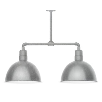 Deep Bowl Two Light Pendant in Painted Galvanized (518|MSD11749)
