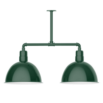 Deep Bowl Two Light Pendant in Forest Green (518|MSD11742T48)