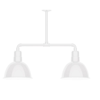 Deep Bowl Two Light Pendant in White (518|MSD11644T30)