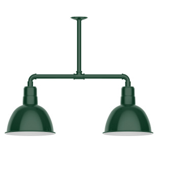 Deep Bowl Two Light Pendant in Forest Green (518|MSD11642T48)