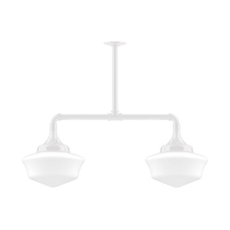 Schoolhouse Two Light Pendant in White (518|MSD02144T24)