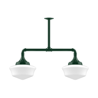 Schoolhouse Two Light Pendant in Forest Green (518|MSD02142T48)