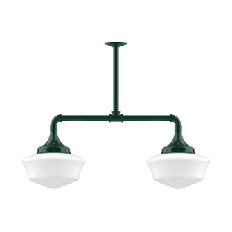 Schoolhouse Two Light Pendant in Forest Green (518|MSD02142T30)