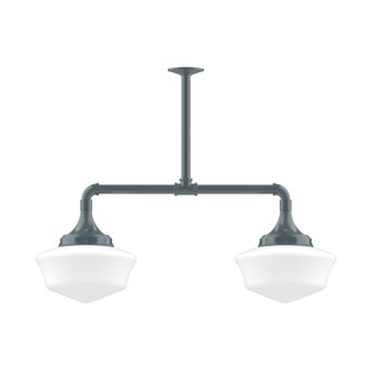 Schoolhouse Two Light Pendant in Slate Gray (518|MSD02140T24)