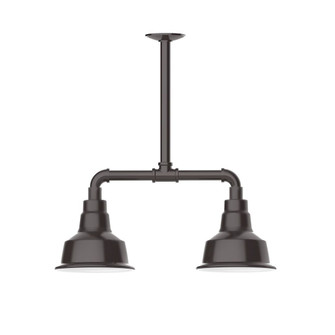 Warehouse Two Light Pendant in Architectural Bronze (518|MSB18051T48W08)